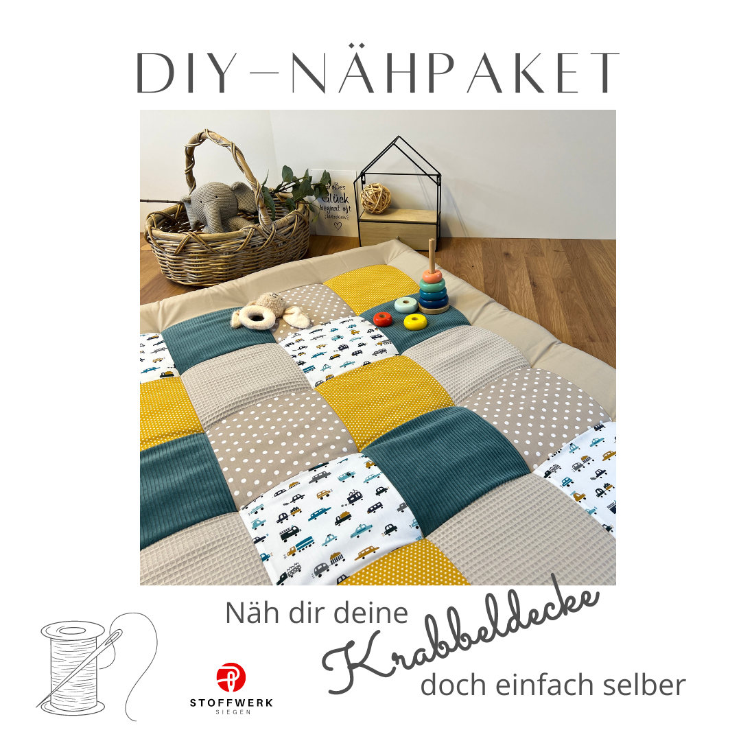 Nähpaket * Krabbeldecke* Patchwork * Cord Little Traffic-stoffwerk-siegen