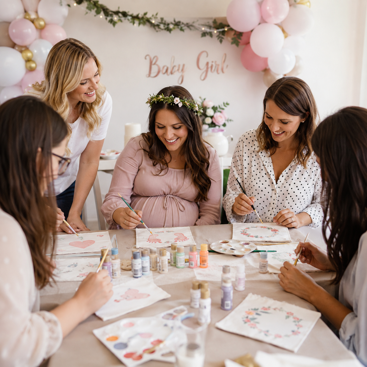 Die schönste Erinnerung an die Babyshower Party: Gemeinsam eine Krabbeldecke gestalten