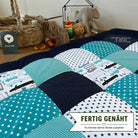 Nähpaket * Krabbeldecke* Patchwork * Autos Blau Türkis-stoffwerk-siegen