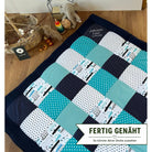 Nähpaket * Krabbeldecke* Patchwork * Autos Blau Türkis-stoffwerk-siegen
