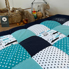 Nähpaket * Krabbeldecke* Patchwork * Autos Blau Türkis-stoffwerk-siegen