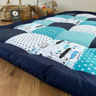 Nähpaket * Krabbeldecke* Patchwork * Autos Blau Türkis-stoffwerk-siegen