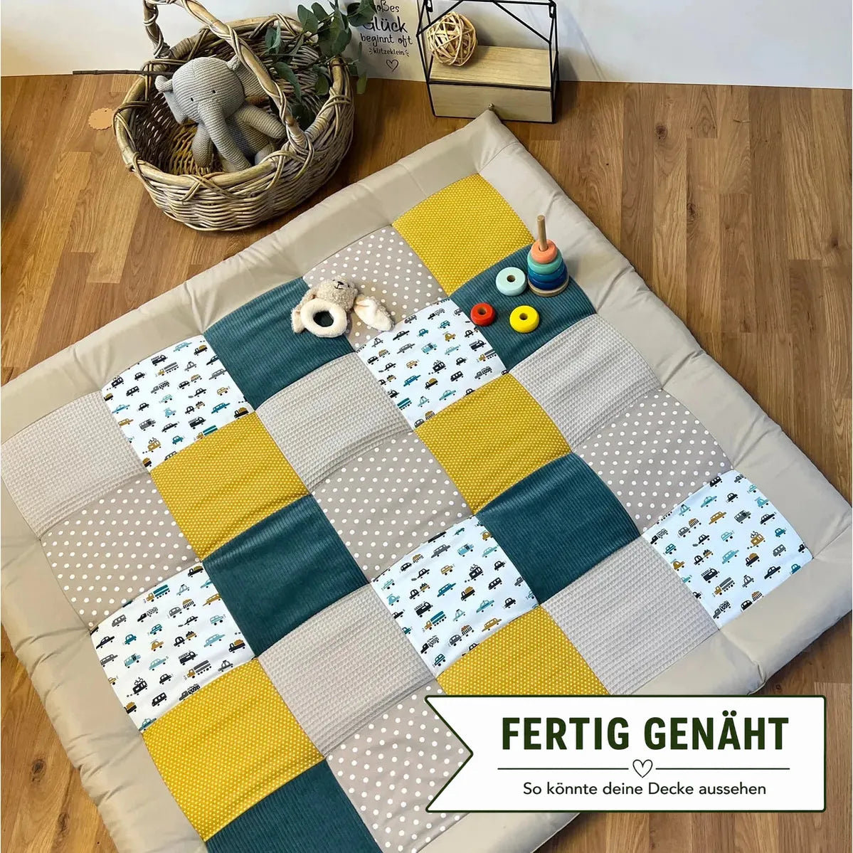 Nähpaket * Krabbeldecke* Patchwork * Cord Little Traffic-stoffwerk-siegen