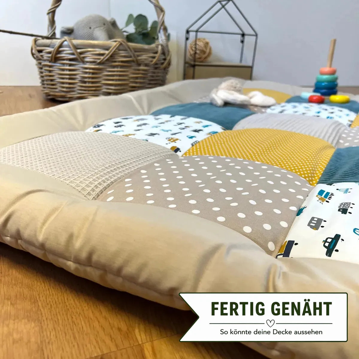 Nähpaket * Krabbeldecke* Patchwork * Cord Little Traffic-stoffwerk-siegen