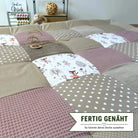 Nähpaket * Krabbeldecke* Patchwork * Cord Rehe Altrosa Sand-stoffwerk-siegen