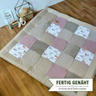 Nähpaket * Krabbeldecke* Patchwork * Cord Rehe Altrosa Sand-stoffwerk-siegen