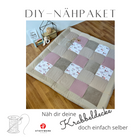 Nähpaket * Krabbeldecke* Patchwork * Cord Rehe Altrosa Sand-stoffwerk-siegen