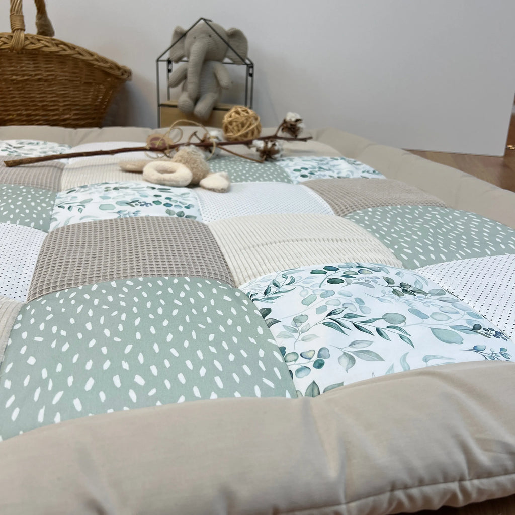 Nähpaket * Krabbeldecke* Patchwork * Eukalyptus Cord Sand Waffel-stoffwerk-siegen