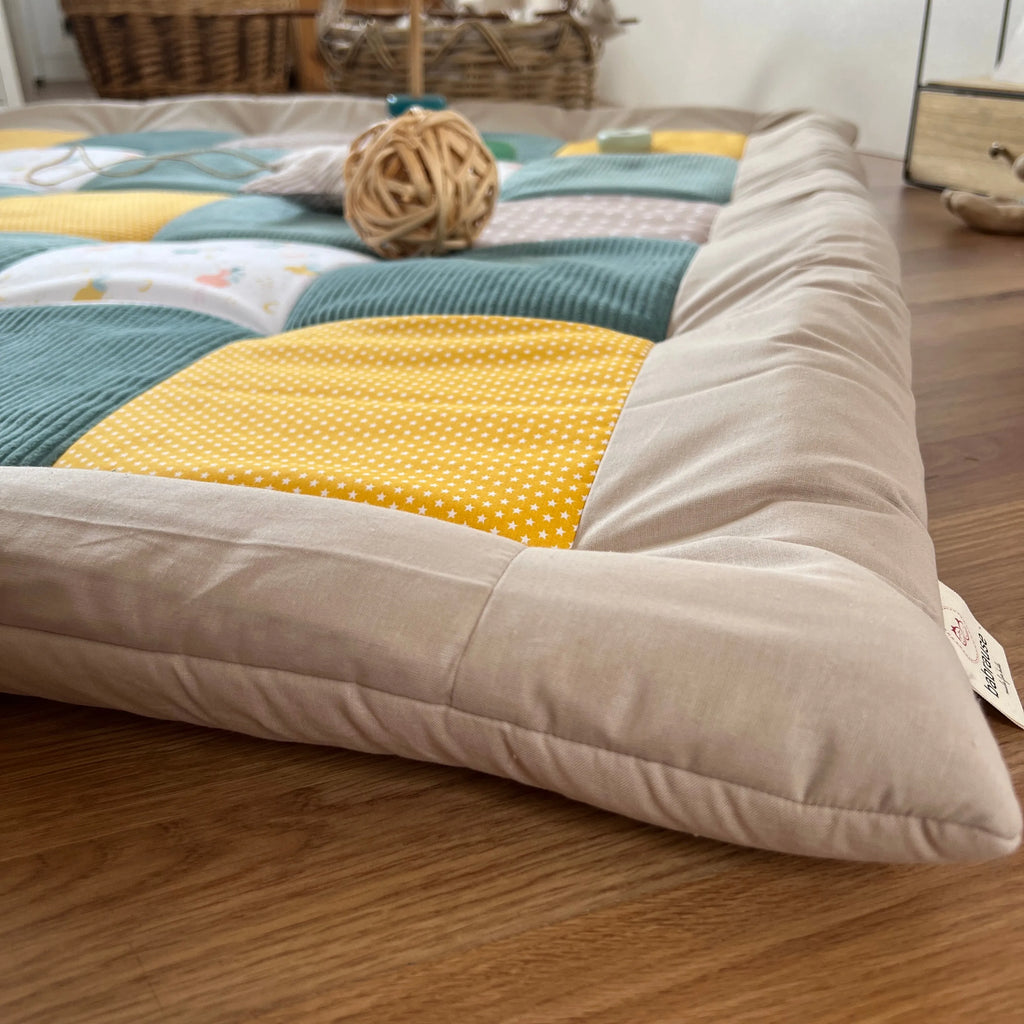 Nähpaket * Krabbeldecke* Patchwork * Feenzauber Salbei Sand Gelb-stoffwerk-siegen