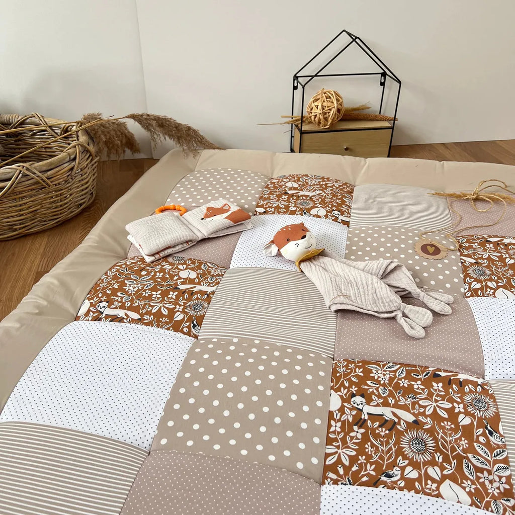 Nähpaket * Krabbeldecke* Patchwork * Fuchs Rost Sand-stoffwerk-siegen