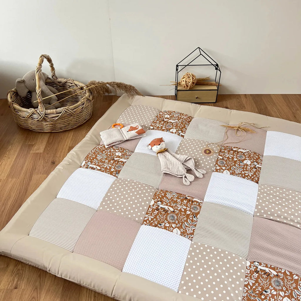 Nähpaket * Krabbeldecke* Patchwork * Fuchs Rost Sand-stoffwerk-siegen