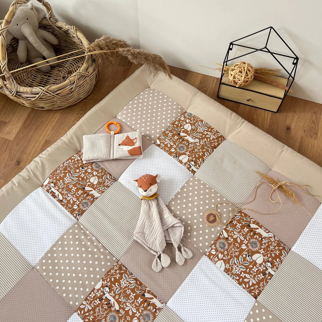 Nähpaket * Krabbeldecke* Patchwork * Fuchs Rost Sand-stoffwerk-siegen