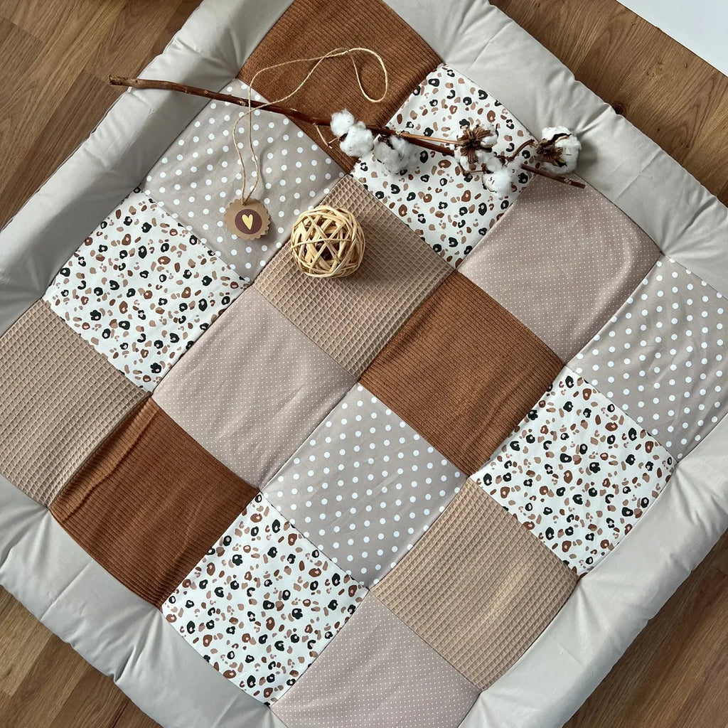 Nähpaket * Krabbeldecke* Patchwork * Leo Leopardenmuster-stoffwerk-siegen