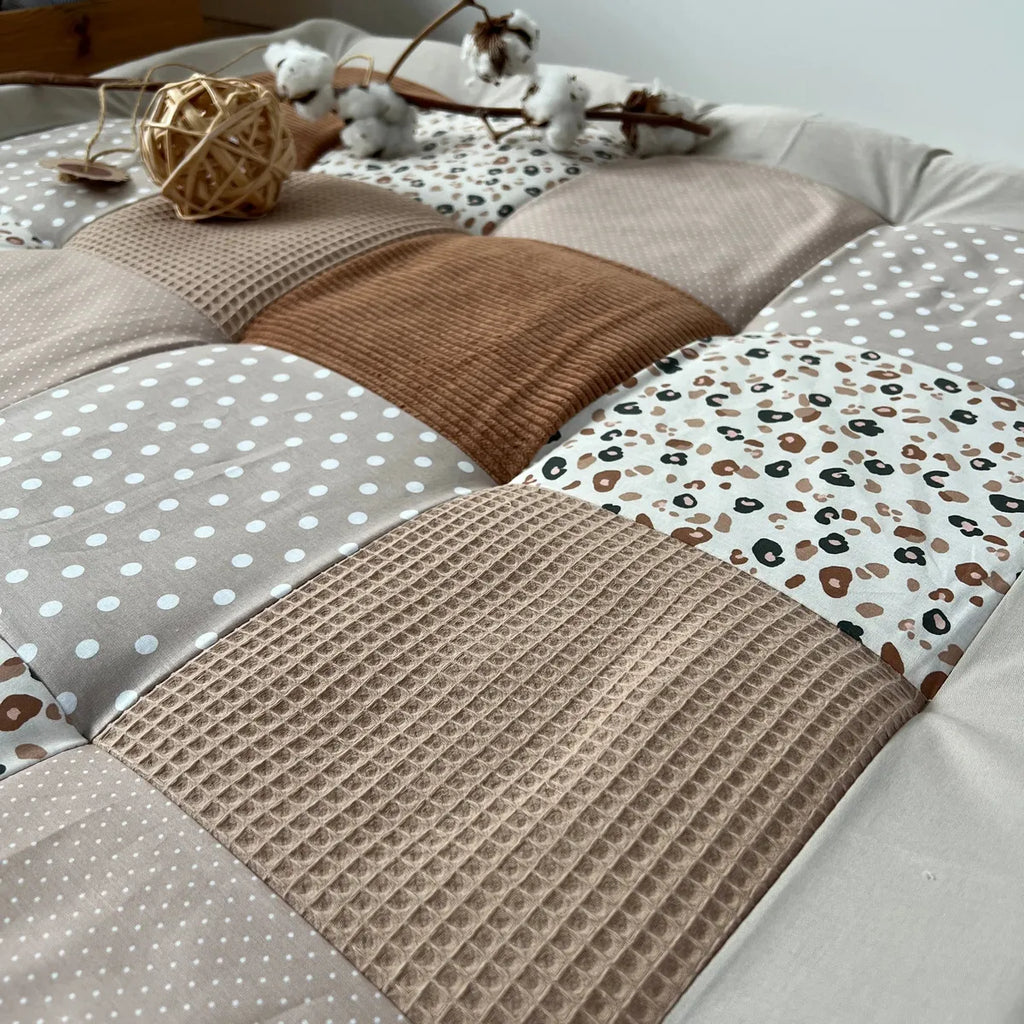 Nähpaket * Krabbeldecke* Patchwork * Leo Leopardenmuster-stoffwerk-siegen