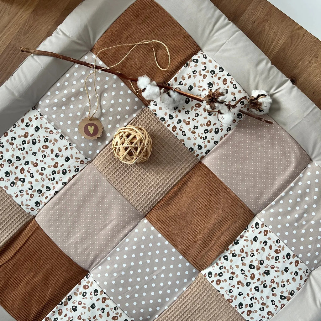 Nähpaket * Krabbeldecke* Patchwork * Leo Leopardenmuster-stoffwerk-siegen