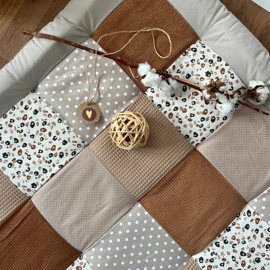 Nähpaket * Krabbeldecke* Patchwork * Leo Leopardenmuster-stoffwerk-siegen