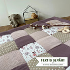 Nähpaket * Krabbeldecke* Patchwork * Rehe Pastell Lilac-stoffwerk-siegen