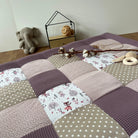 Nähpaket * Krabbeldecke* Patchwork * Rehe Pastell Lilac-stoffwerk-siegen