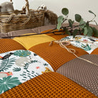 Nähpaket * Krabbeldecke* Patchwork * Safari Senfgelb Curry-stoffwerk-siegen
