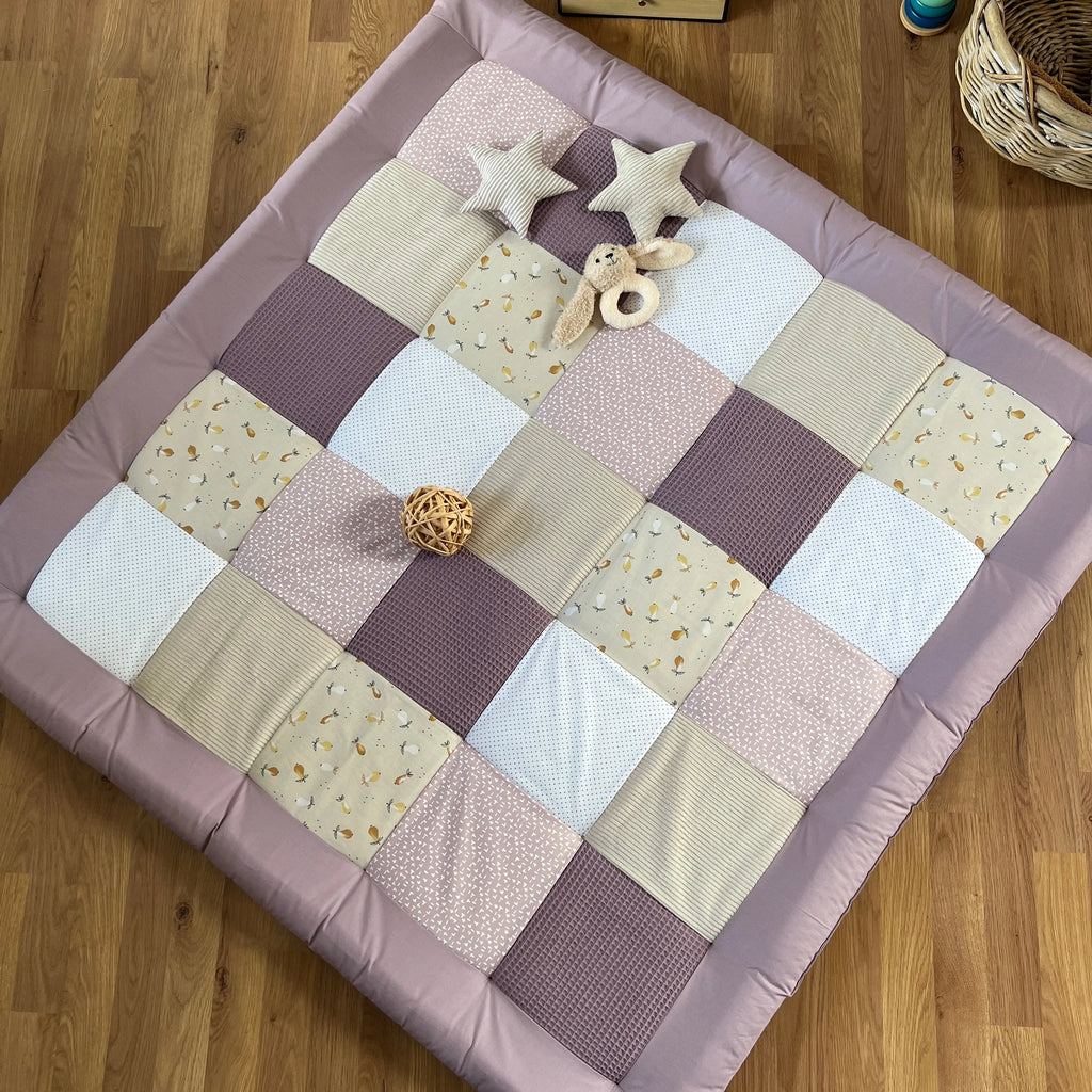 Nähpaket * Krabbeldecke* Patchwork * Sommerwiese Lilac Sand-stoffwerk-siegen