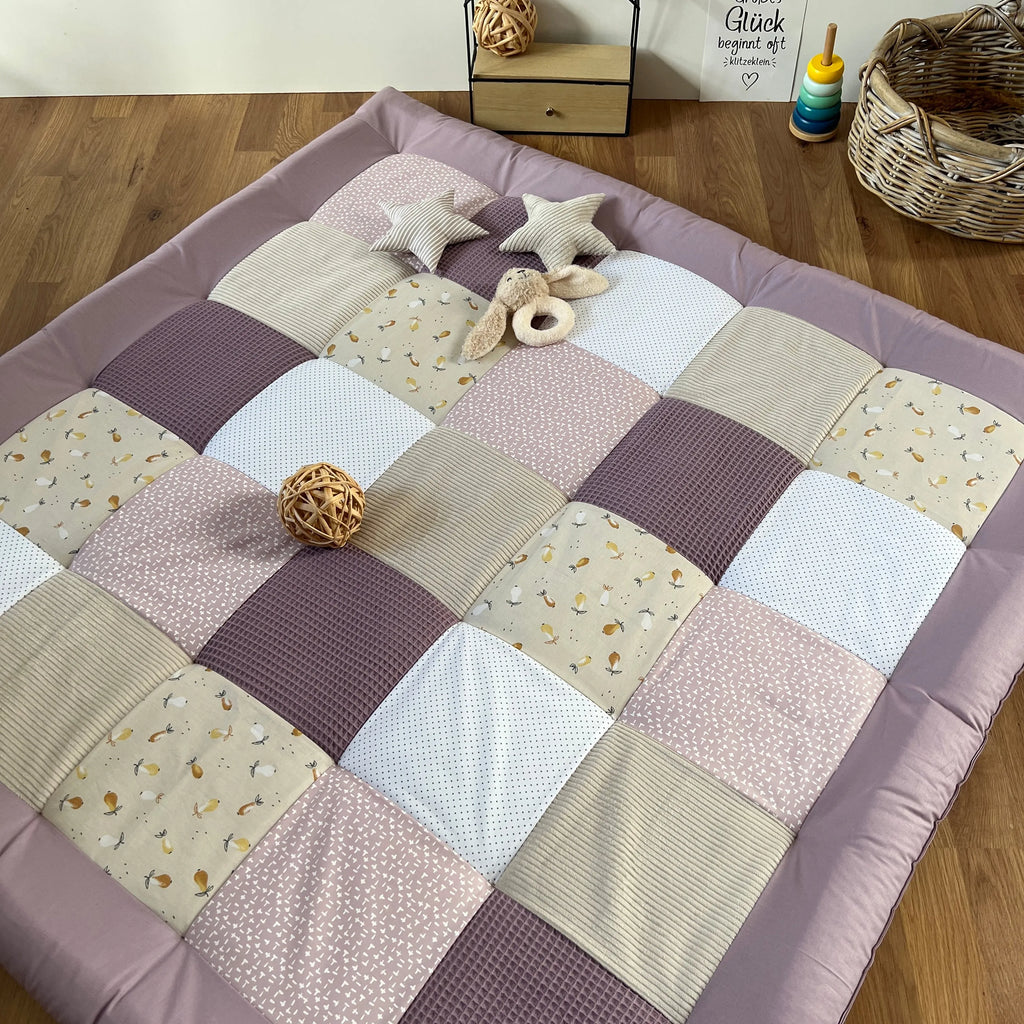 Nähpaket * Krabbeldecke* Patchwork * Sommerwiese Lilac Sand-stoffwerk-siegen