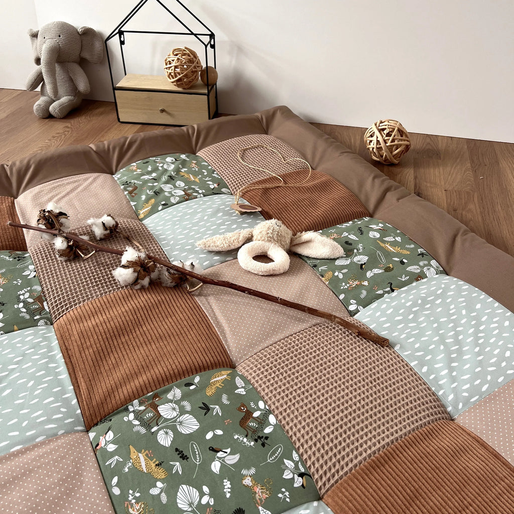 Nähpaket * Krabbeldecke* Patchwork * Sumatra Salbei Rost-stoffwerk-siegen