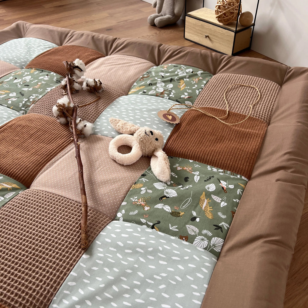 Nähpaket * Krabbeldecke* Patchwork * Sumatra Salbei Rost-stoffwerk-siegen