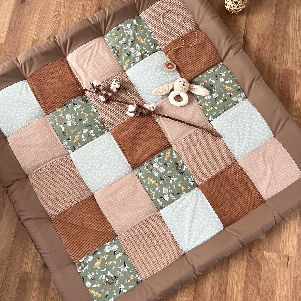 Nähpaket * Krabbeldecke* Patchwork * Sumatra Salbei Rost-stoffwerk-siegen