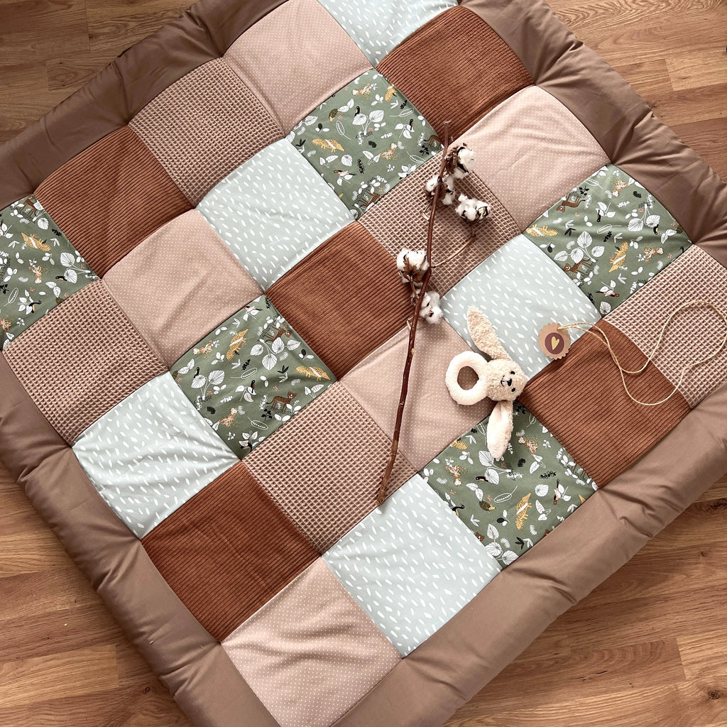 Nähpaket * Krabbeldecke* Patchwork * Sumatra Salbei Rost-stoffwerk-siegen