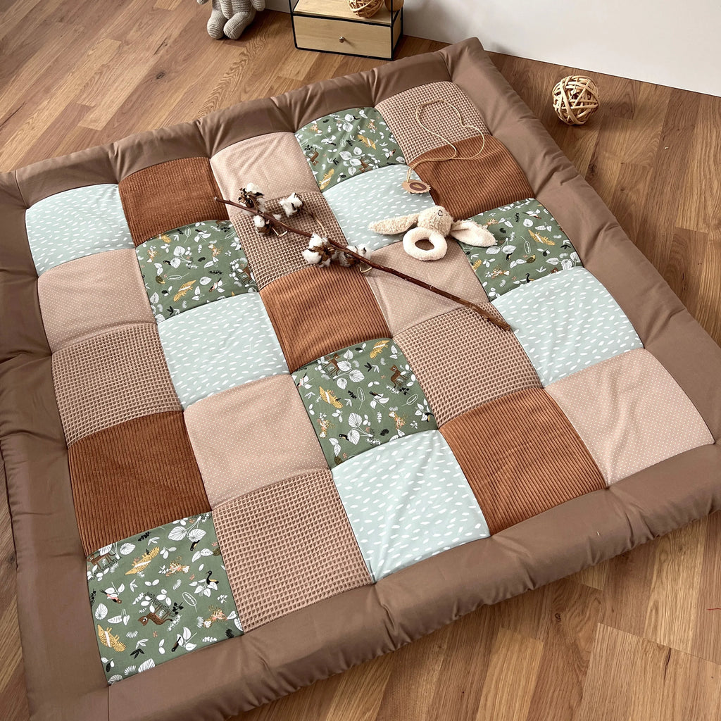 Nähpaket * Krabbeldecke* Patchwork * Sumatra Salbei Rost-stoffwerk-siegen