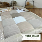 Nähpaket * Krabbeldecke* Patchwork * Waffelpique´* Cord * Sand Beige-stoffwerk-siegen