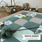 Nähpaket * Krabbeldecke* Patchwork * Waffelpique´* Dschungel Grün-stoffwerk-siegen