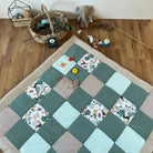 Nähpaket * Krabbeldecke* Patchwork * Waffelpique´* Dschungel Grün-stoffwerk-siegen