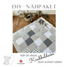 Nähpaket * Krabbeldecke* Patchwork * Waffelpique´* Elefant Weiß Grau-stoffwerk-siegen