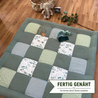 Nähpaket * Krabbeldecke* Patchwork * Waffelpique´* Eukalyptus Salbei-stoffwerk-siegen