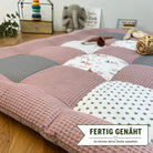 Nähpaket * Krabbeldecke* Patchwork * Waffelpique´* Rehe Altrosa Grau-stoffwerk-siegen