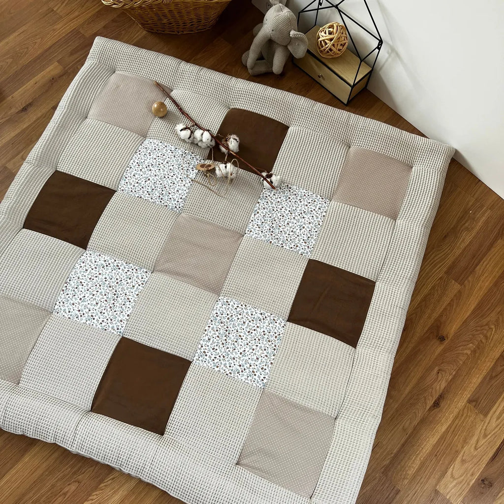 Nähpaket * Krabbeldecke* Patchwork * Waffelpique´* Streublümchen Sand-stoffwerk-siegen