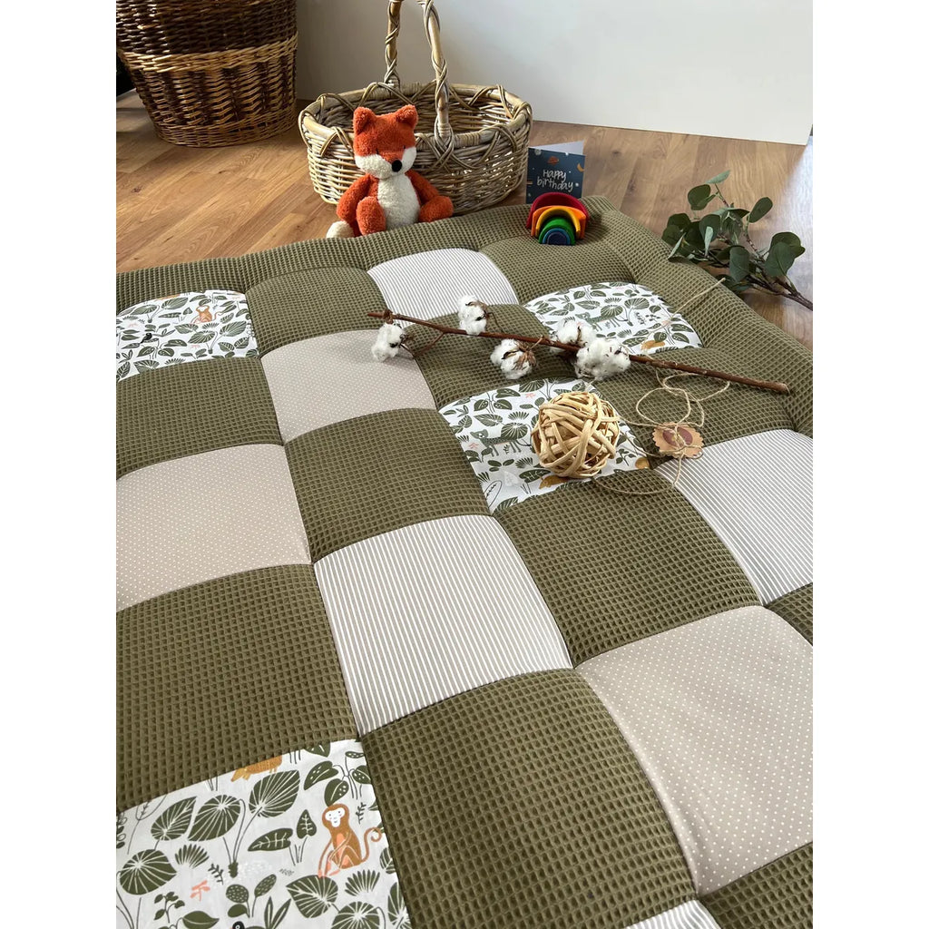 Nähpaket * Krabbeldecke* Patchwork * Waffelpique´* Urban Jungle-stoffwerk-siegen