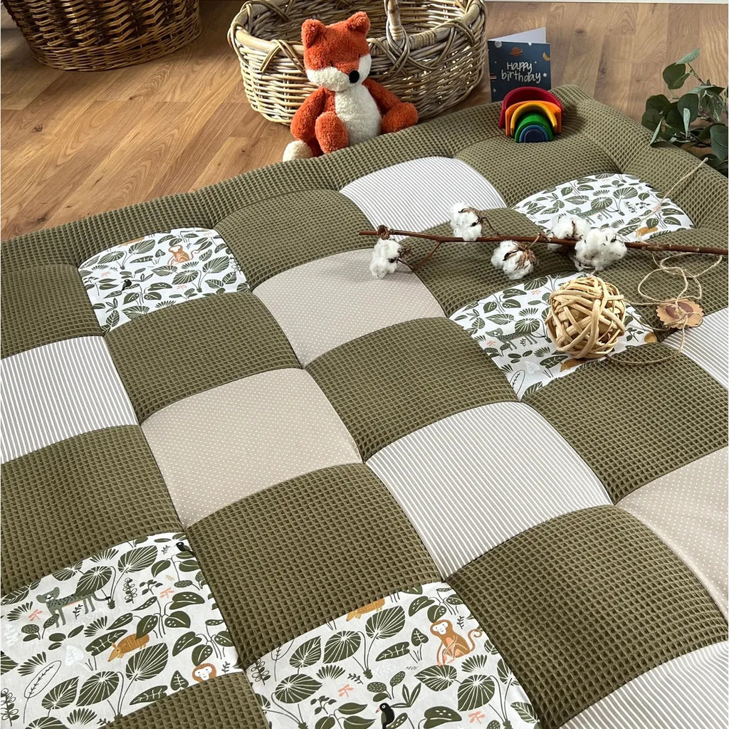 Nähpaket * Krabbeldecke* Patchwork * Waffelpique´* Urban Jungle-stoffwerk-siegen