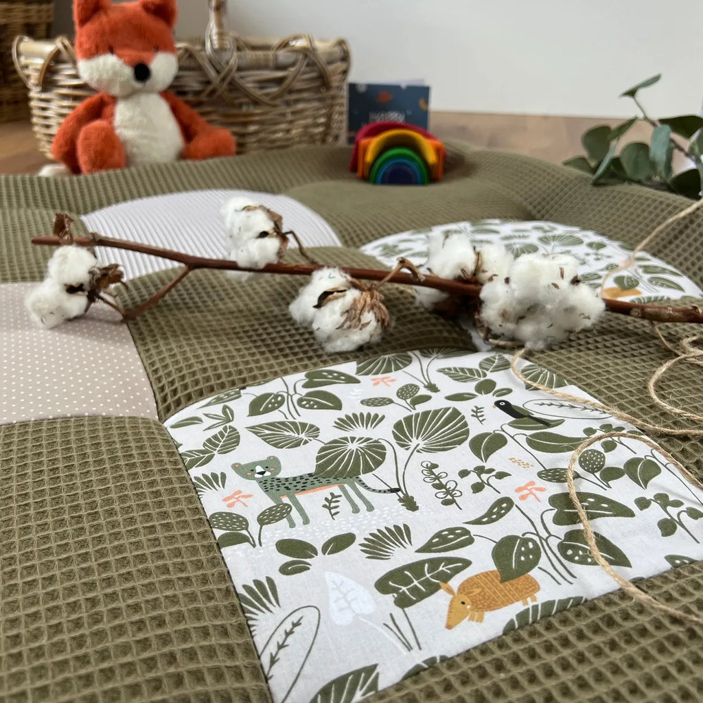 Nähpaket * Krabbeldecke* Patchwork * Waffelpique´* Urban Jungle-stoffwerk-siegen