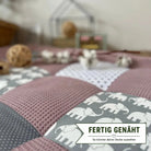Nähpaket * Krabbeldecke* Patchwork * Waffelpique´*Elefant Flieder-stoffwerk-siegen