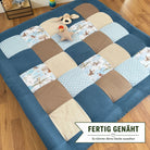 Nähpaket * Krabbeldecke* Patchwork * Wolkenstürmer Blau-stoffwerk-siegen
