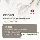 Nähpaket * Krabbeldecke* Patchwork * Wolkenstürmer Blau-stoffwerk-siegen