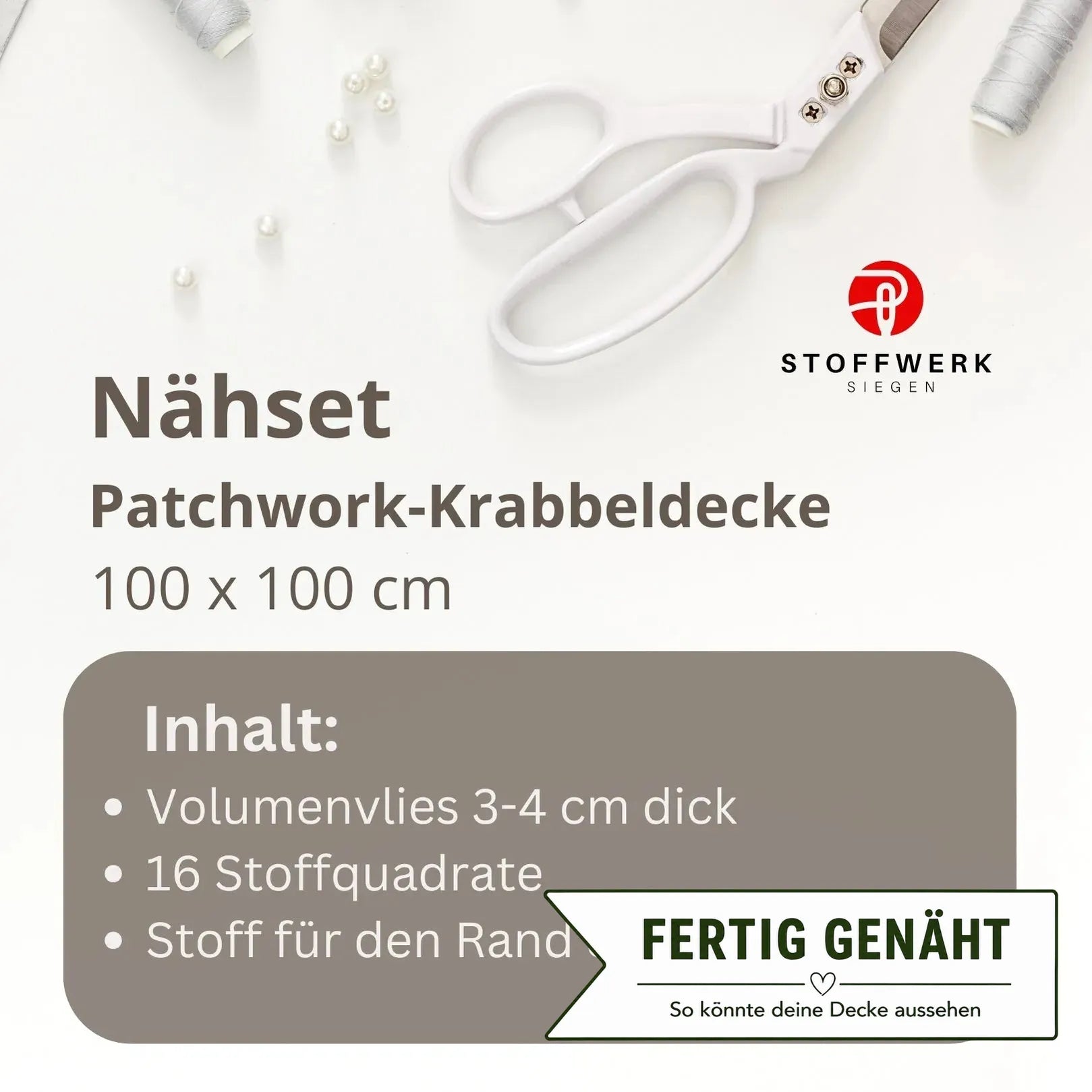 Nähpaket * Krabbeldecke* Patchwork * Wolkenstürmer Blau-stoffwerk-siegen