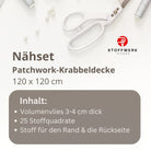 Nähpaket * Krabbeldecke* Patchwork * Wolkenstürmer Blau-stoffwerk-siegen
