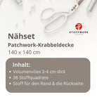 Nähpaket * Krabbeldecke* Patchwork * Wolkenstürmer Blau-stoffwerk-siegen