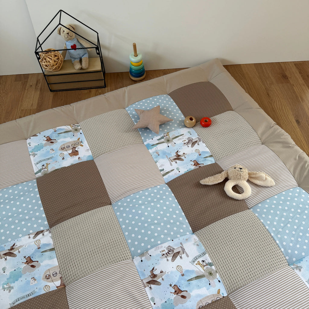 Nähpaket * Krabbeldecke* Patchwork * Wolkenstürmer Sand-stoffwerk-siegen