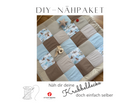 Nähpaket * Krabbeldecke* Patchwork * Wolkenstürmer Sand-stoffwerk-siegen